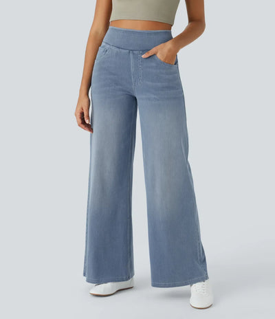 Cara | Comfy Elastische Broek met Hoge Taille