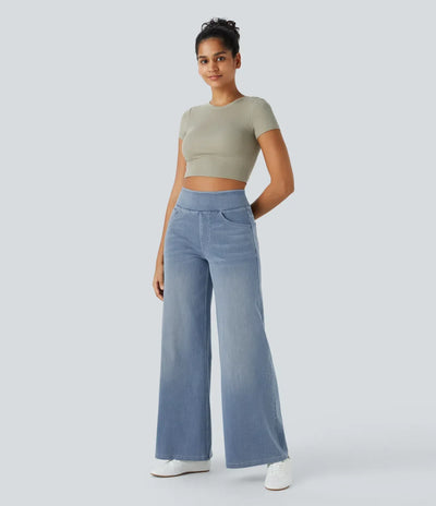 Cara | Comfy Elastische Broek met Hoge Taille